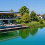 Villa am Ammersee, Bild im Sommer 2024 bei sonnigem Wetter.