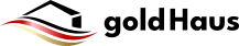 Weißes Logo von Goldhaus Immobilienmakler